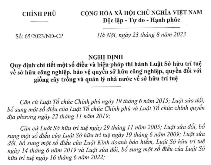 Cục Sở hữu trí tuệ Việt Nam triển khai thực hiện Nghị định số 65/2023/NĐ-CP về biện pháp thi hành Luật Sở hữu trí tuệ, Cục Sở hữu trí tuệ Việt Nam triển khai thực hiện Nghị định số 65/2023/NĐ-CP, Nghị định số 65/2023/NĐ-CP về biện pháp thi hành Luật Sở hữu trí tuệ, Cục Sở hữu trí tuệ Việt Nam triển khai thực hiện Nghị định số 65/2023/NĐ-CP về biện pháp thi hành Luật Sở hữu trí tuệ, Cục Sở hữu trí tuệ Việt Nam triển khai thực hiện Nghị định số 65/2023/NĐ-CP, Nghị định số 65/2023/NĐ-CP về biện pháp thi hành Luật Sở hữu trí tuệ,