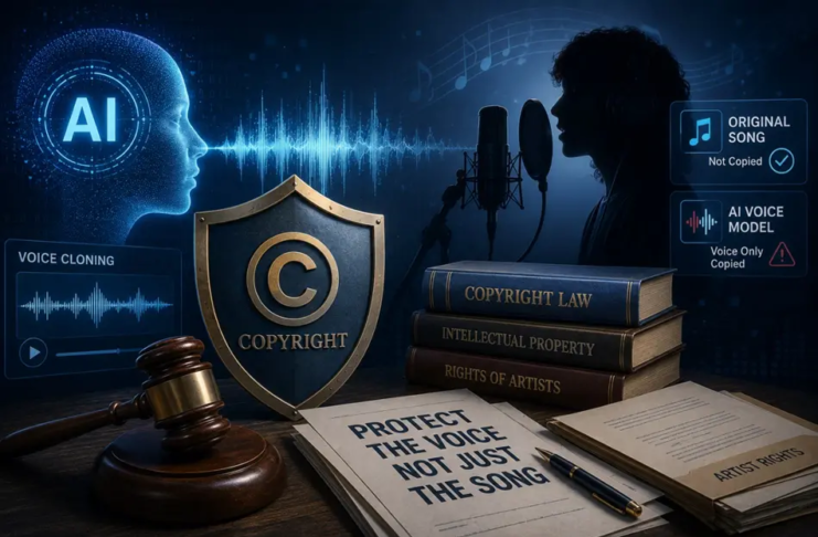 AI sao chép giọng nói, bản quyền giọng nói, AI clone voice, bảo vệ nghệ sĩ AI, bản quyền và trí tuệ nhân tạo, giọng hát AI, luật bản quyền AI, quyền của nghệ sĩ